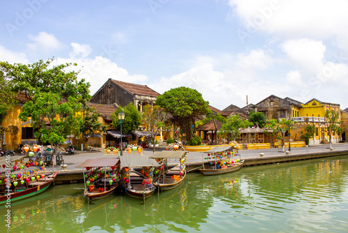View Of Hoi An Ancient Town And Hoai River. Hoi An Ancient Town Is A UNESCO World Heritage Site Located In Quang Nam Province Of Vietnam.