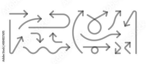 Bild auf Leinwand Set arrow sign icons vector
