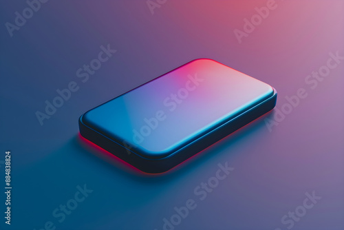 Minimalistic Rectangular Digital Interface Button with Rounded Corners and Subtle Gradient © Sally