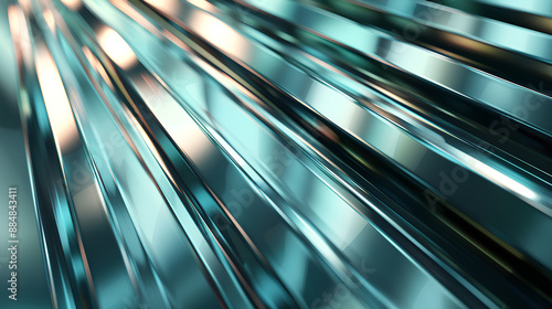 Abstract background with reeded glass effect  3d render Stock Illustration