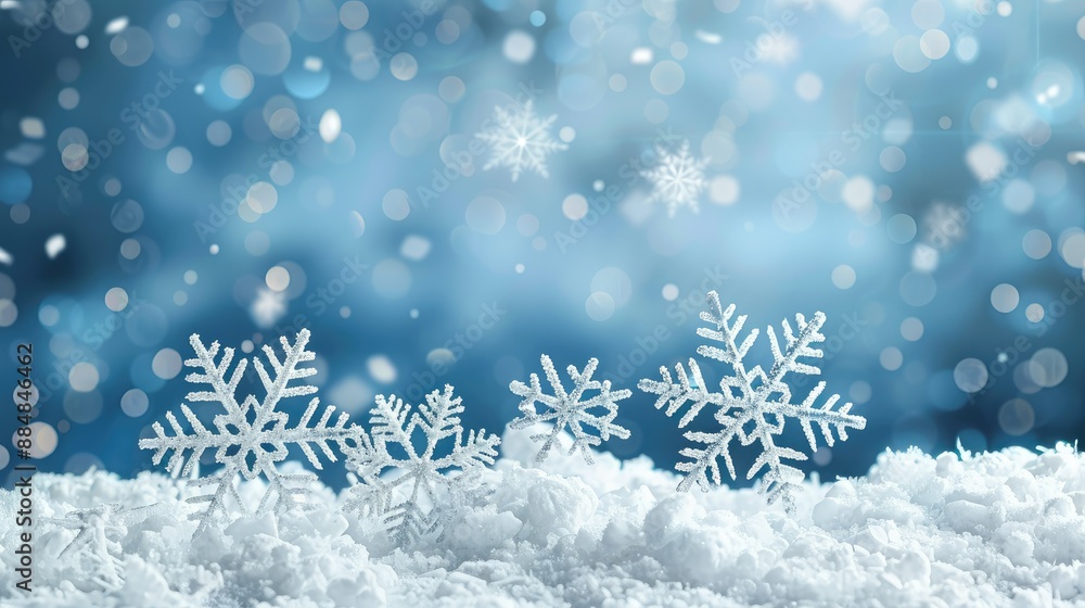 Winter background with snowflakes. Christmas and New Year concept Winter background with snowflakes. Christmas and New Year concept