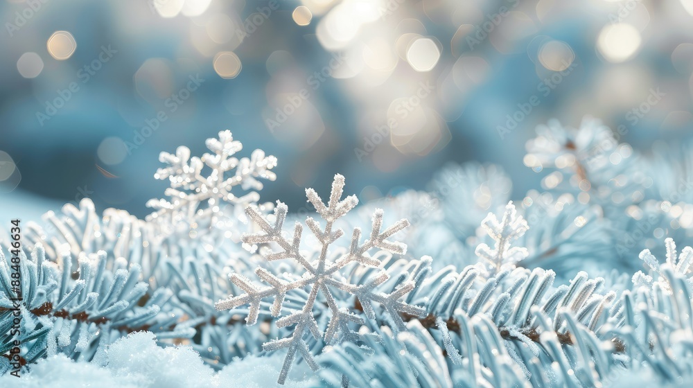 Winter background with snowflakes. Christmas and New Year concept Winter background with snowflakes. Christmas and New Year concept