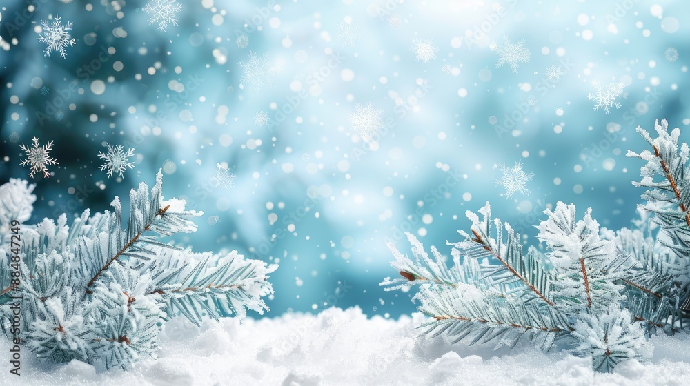 Winter background with snowflakes. Christmas and New Year concept Winter background with snowflakes. Christmas and New Year concept