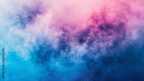 Colorful smoke background with vibrant blue and pink hues. Gradient backdrop. AI generated images.