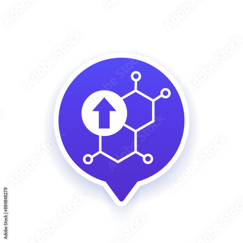 hormone boost icon with a molecule
