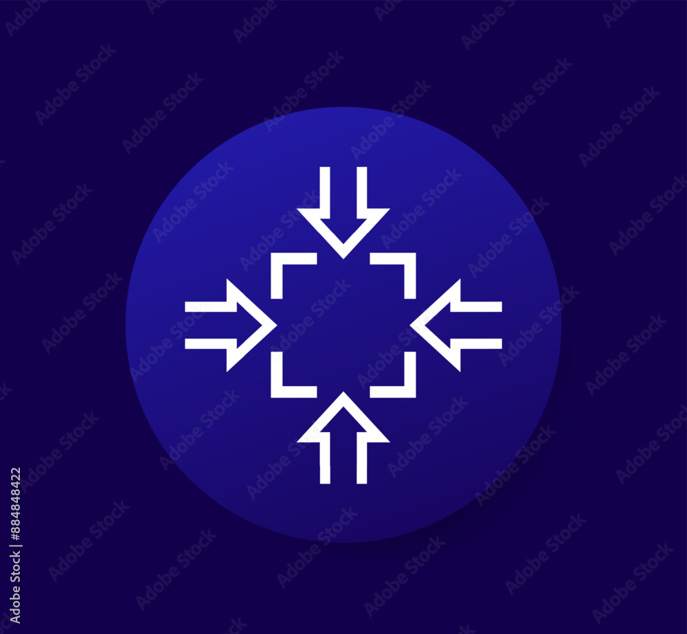 compact size round icon, vector pictogram compact size round icon, vector pictogram