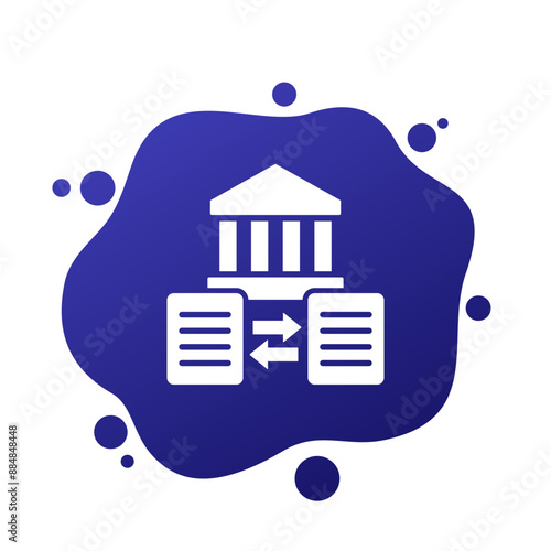 bank document management vector icon