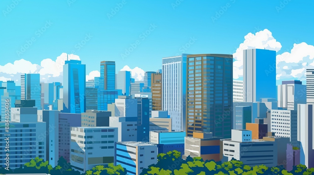 Fototapeta premium 東京の高層ビルの風景24