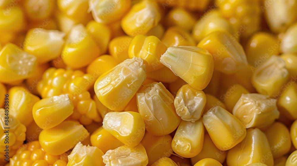 Close-up image of fresh yellow corn kernels. Perfect for culinary uses, agricultural themes, and food-related content. Close-up image of fresh yellow corn kernels. Perfect for culinary uses, agricultural themes, and food-related content.