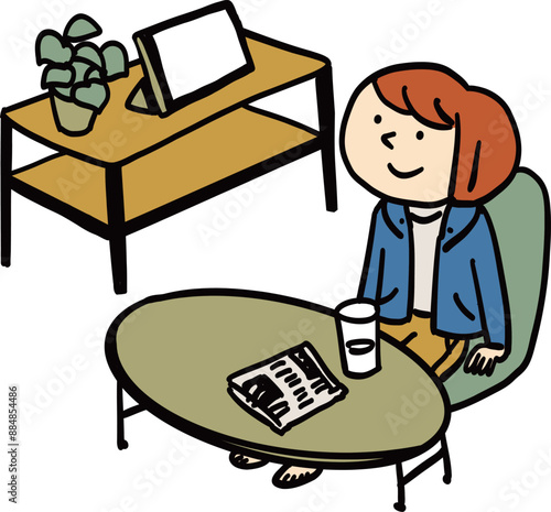 タブレットデバイスを目につく場所に置いておく