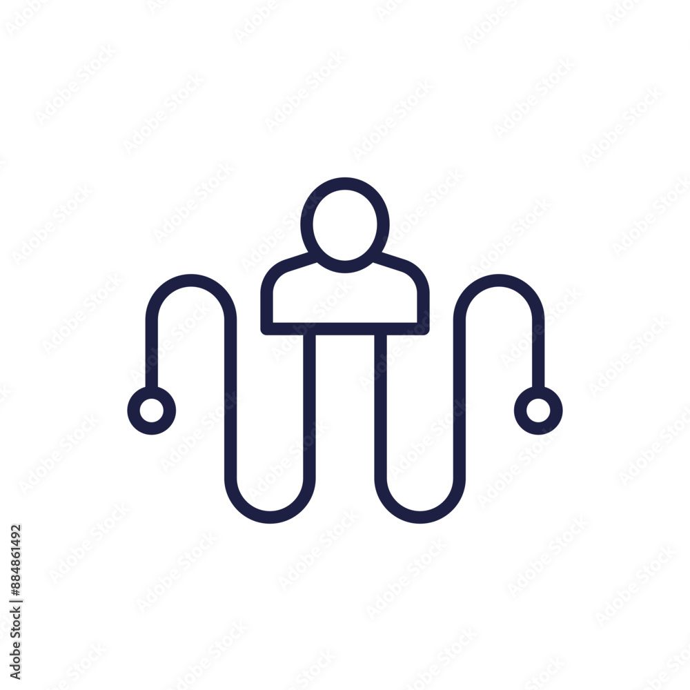 Fototapeta premium user journey icon in line style