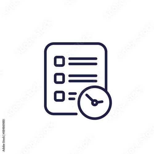transaction history line icon, vector