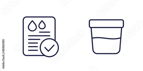 urine test and sample line icons