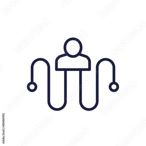 user journey icon in line style