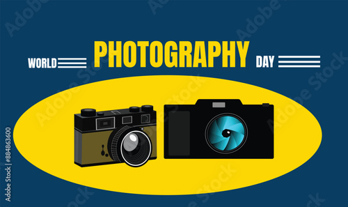 world photography day, poster and banner design for world photography day