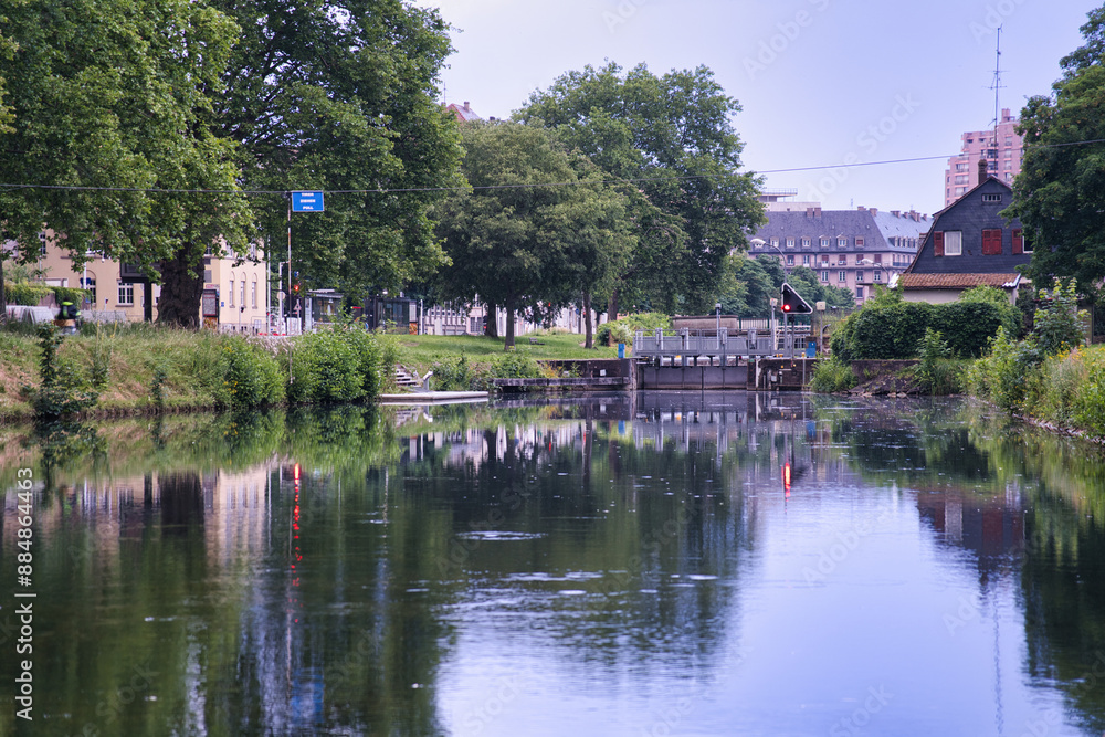 Strasbourg, France - June 19, 2024: Morning scene of Heyritz Park in Strasbourg, France
Strasbourg, France - June 19, 2024: Morning scene of Heyritz Park in Strasbourg, France