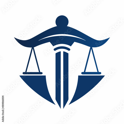        Minimalist law firm logo icon vector illustration.
