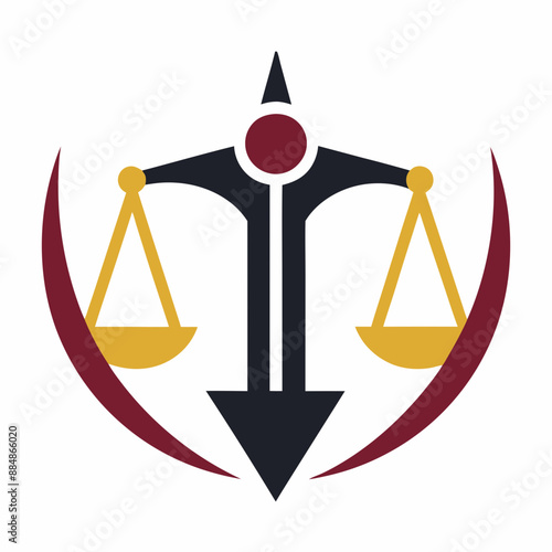        Minimalist law firm logo icon vector illustration.
