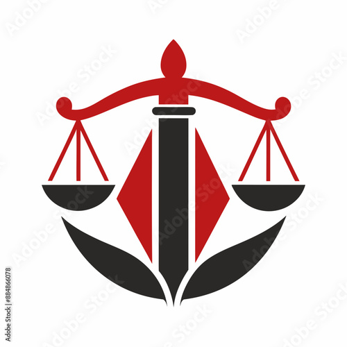        Minimalist law firm logo icon vector illustration.
