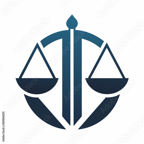        Minimalist law firm logo icon vector illustration.
