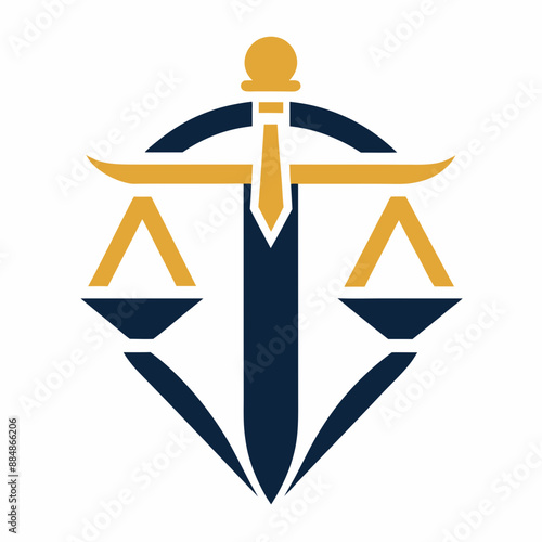        Minimalist law firm logo icon vector illustration.
