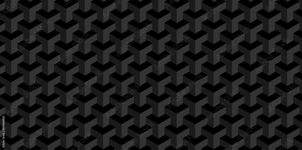 Vector of cube geometric pattern grid backdrop triangle background. Abstract cube geometric tile and mosaic wall or grid backdrop hexagon technology. black or gray geometric block cube structure. Vector of cube geometric pattern grid backdrop triangle background. Abstract cube geometric tile and mosaic wall or grid backdrop hexagon technology. black or gray geometric block cube structure.