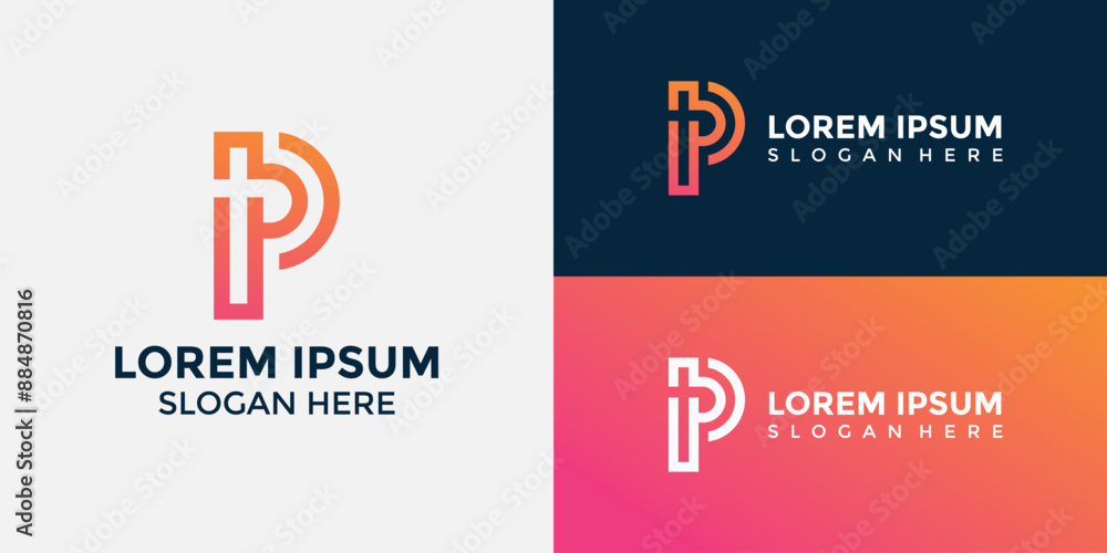 P Logo Design Template Vector Graphic Branding P Logo Design Template Vector Graphic Branding