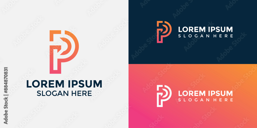 P Logo Design Template Vector Graphic Branding P Logo Design Template Vector Graphic Branding