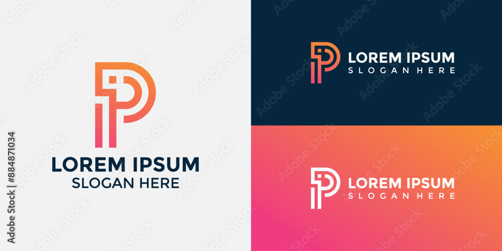 P Logo Design Template Vector Graphic Branding P Logo Design Template Vector Graphic Branding
