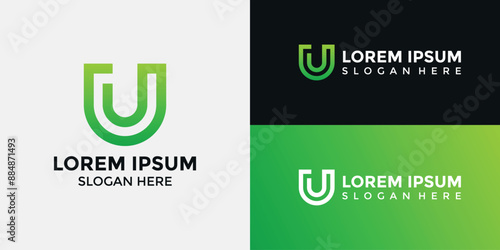 U Logo Design Template Vector Graphic Branding