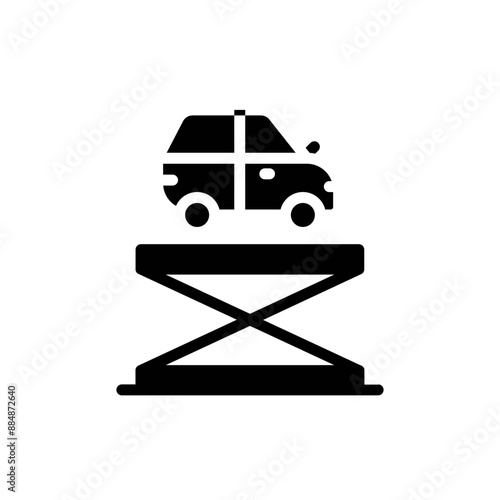 Car Service Icon Glyph Hydraulic
