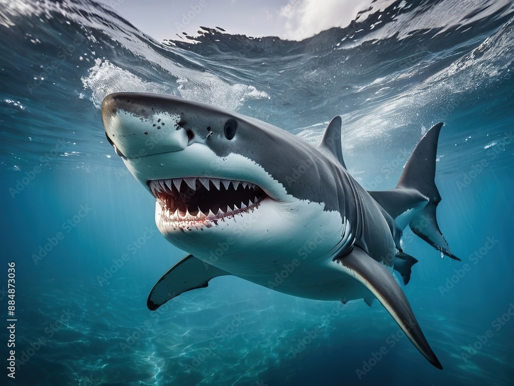 Naklejka premium great shark