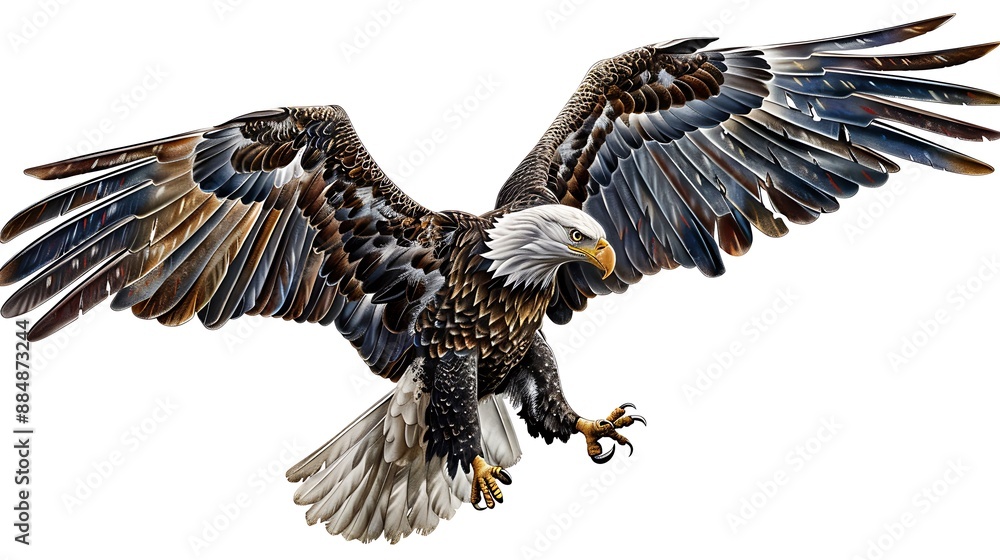 Obraz premium Majestic Bald Eagle in Flight