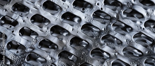 Panoramic close-up, high detail scan of rasp grater texture, Generative AI