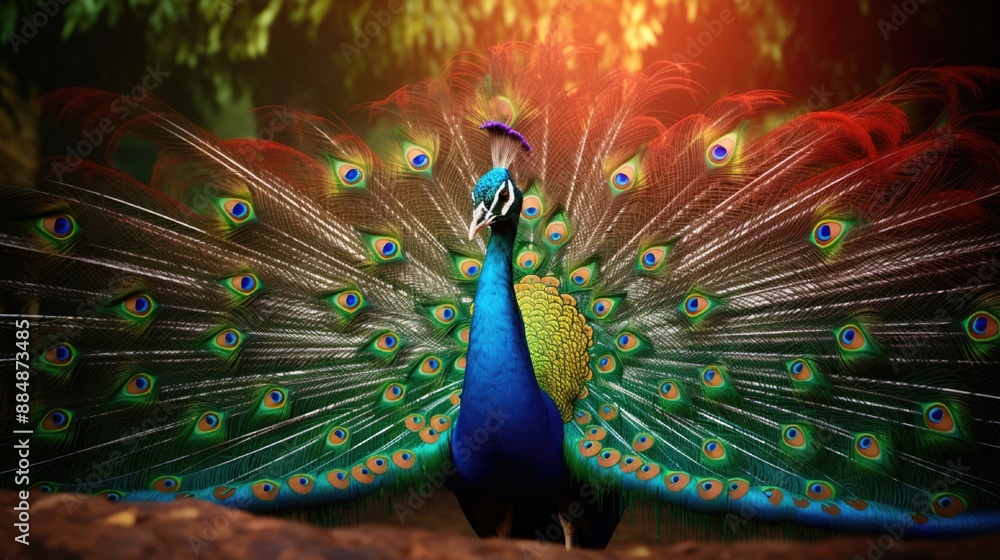 Obraz premium Peacock beauty view .