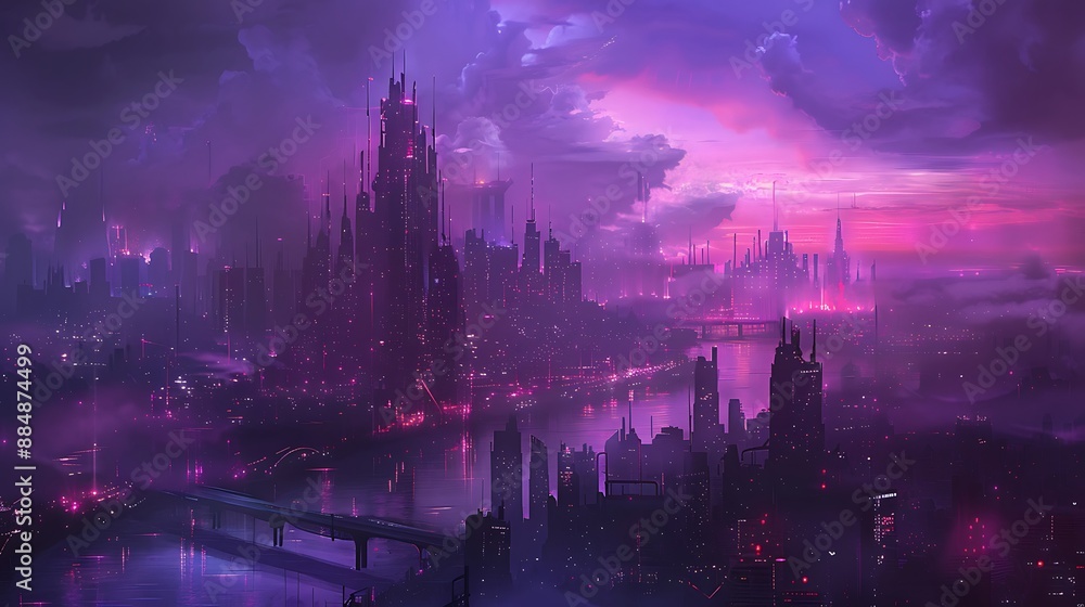 Futuristic Cityscape at Dusk Futuristic Cityscape at Dusk