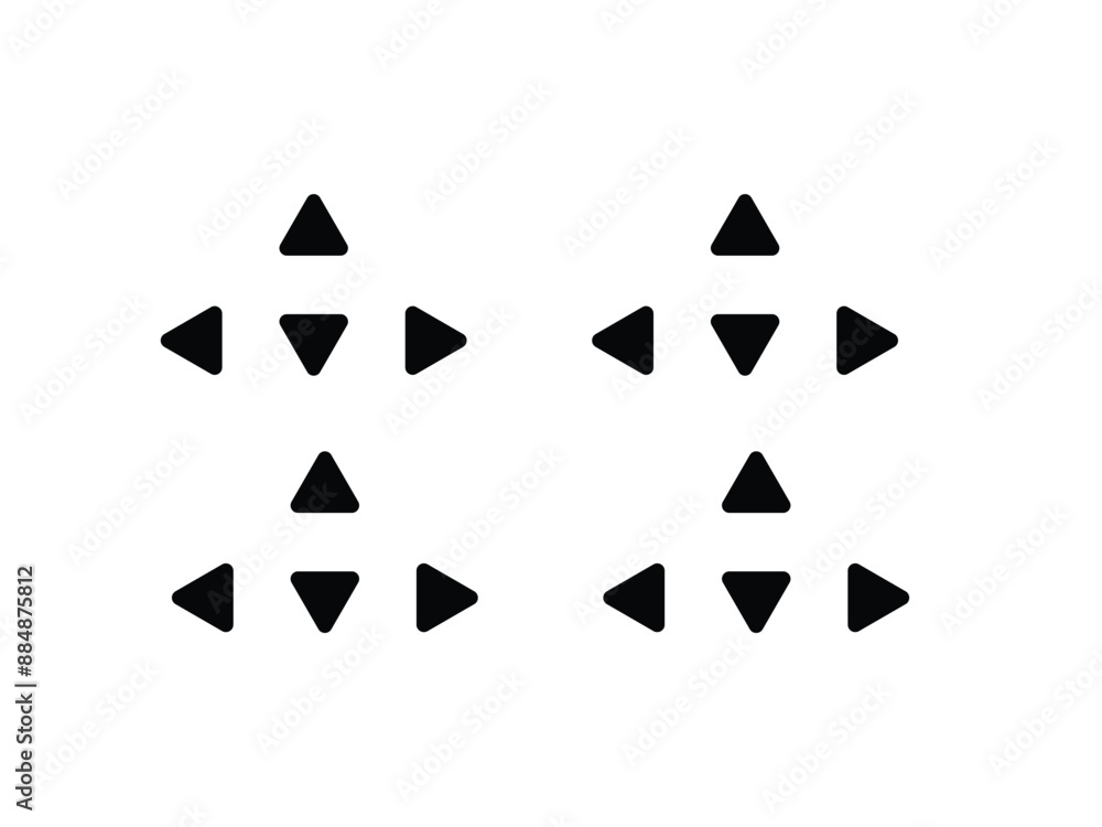 keyboard arrows vector art icon.