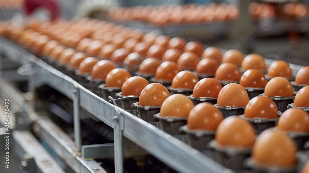 Detailed view of egg sorting machine parts, Egg factory, Technology in egg grading Detailed view of egg sorting machine parts, Egg factory, Technology in egg grading