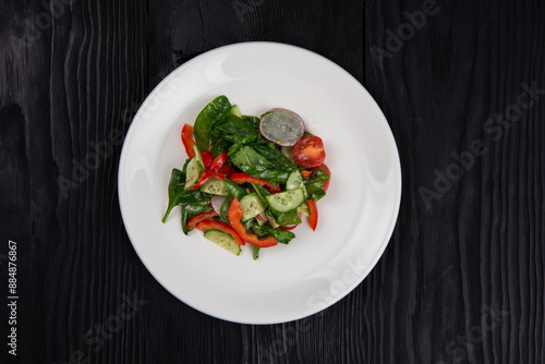 Fresh vegetable salad of cu...