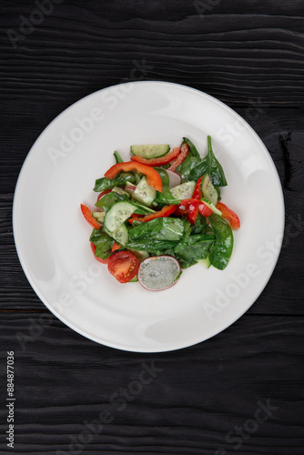 Fresh vegetable salad of cu...