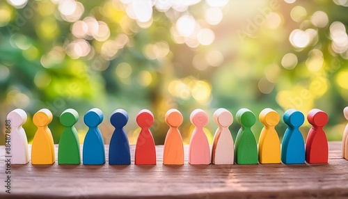 Friendship in Focus: Vibrant Wooden Figures Symbolizing Cohesion on International Day of Friendship"