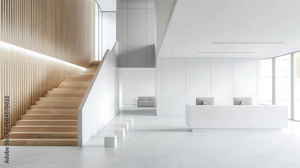 Obraz premium Modern Minimalist Reception Area