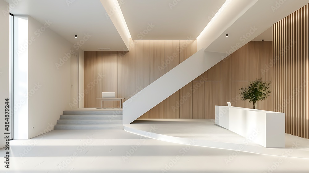 Modern Minimalist Reception Area Modern Minimalist Reception Area