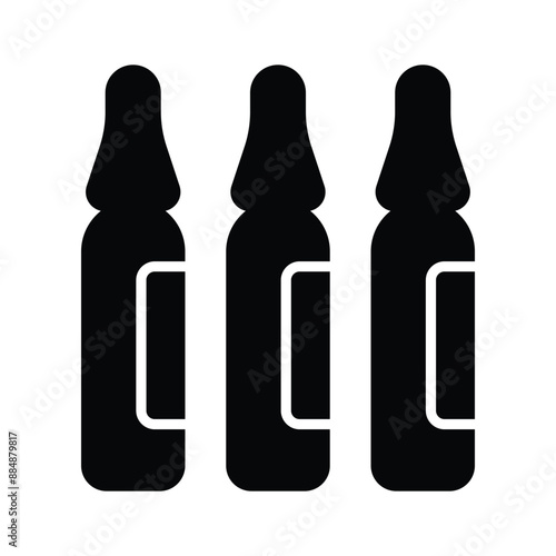 Well designed icon of ampoules in modern style