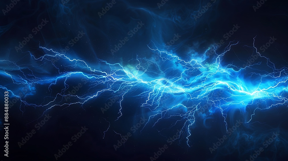 Abstract Blue Lightning Storm Abstract Blue Lightning Storm