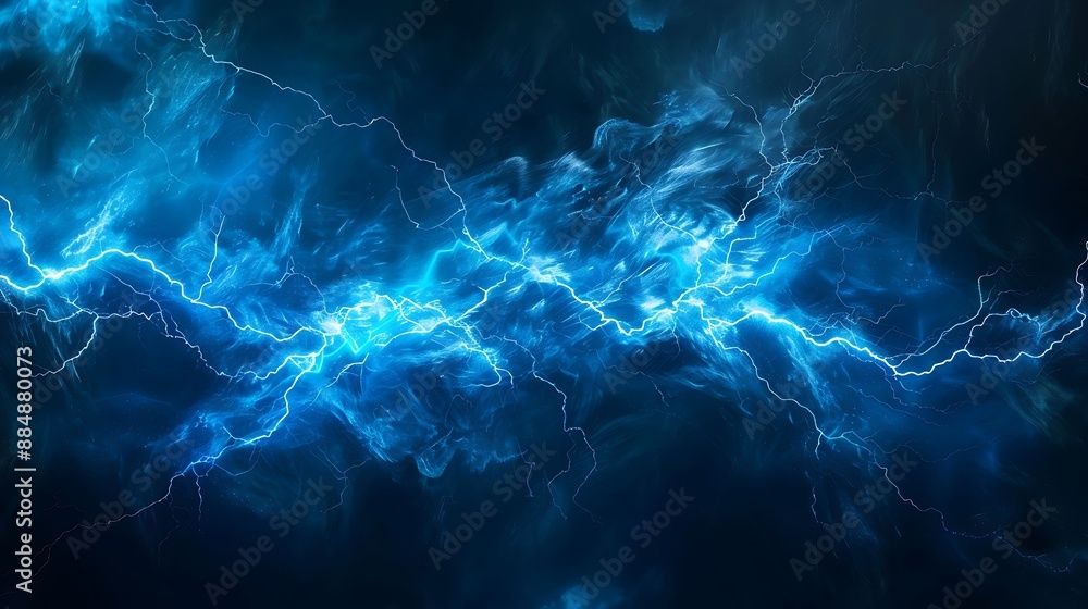 Abstract Blue Lightning Storm Abstract Blue Lightning Storm