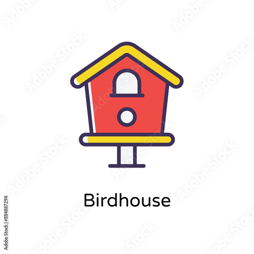 Birdhouse vector icon