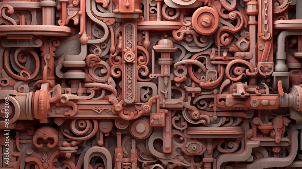 Abstract 3D Illustration of a Complex Geometric Pattern Abstract 3D Illustration of a Complex Geometric Pattern