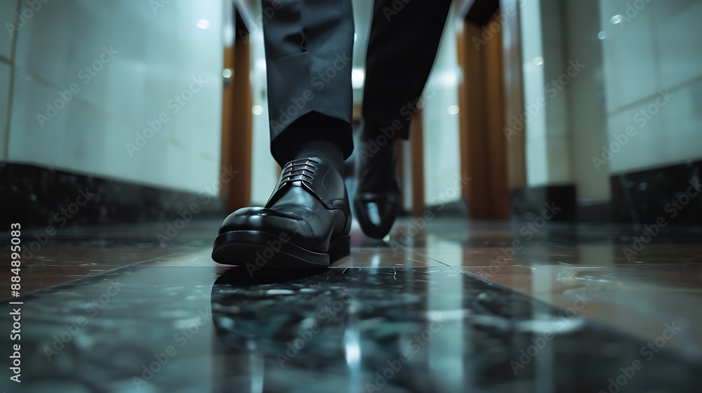 Walking in a Corporate Hallway Walking in a Corporate Hallway