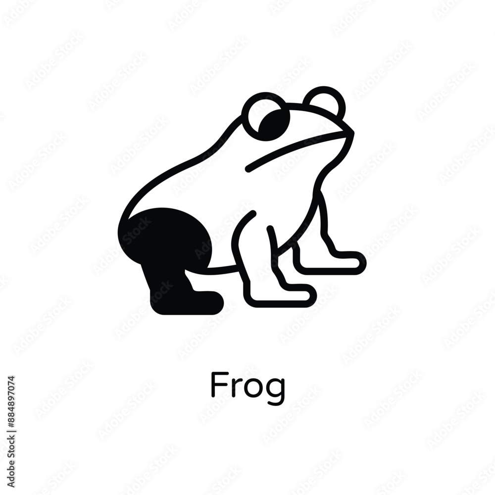 Obraz premium Frog vector icon